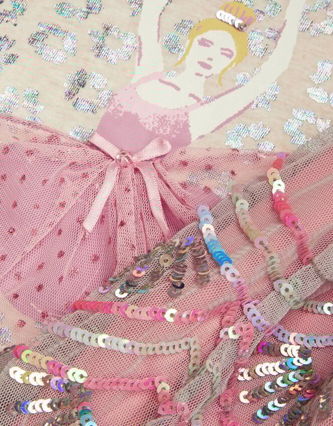 Ballerina Top and Sequin Skirt Set, Pink (PINK), large
