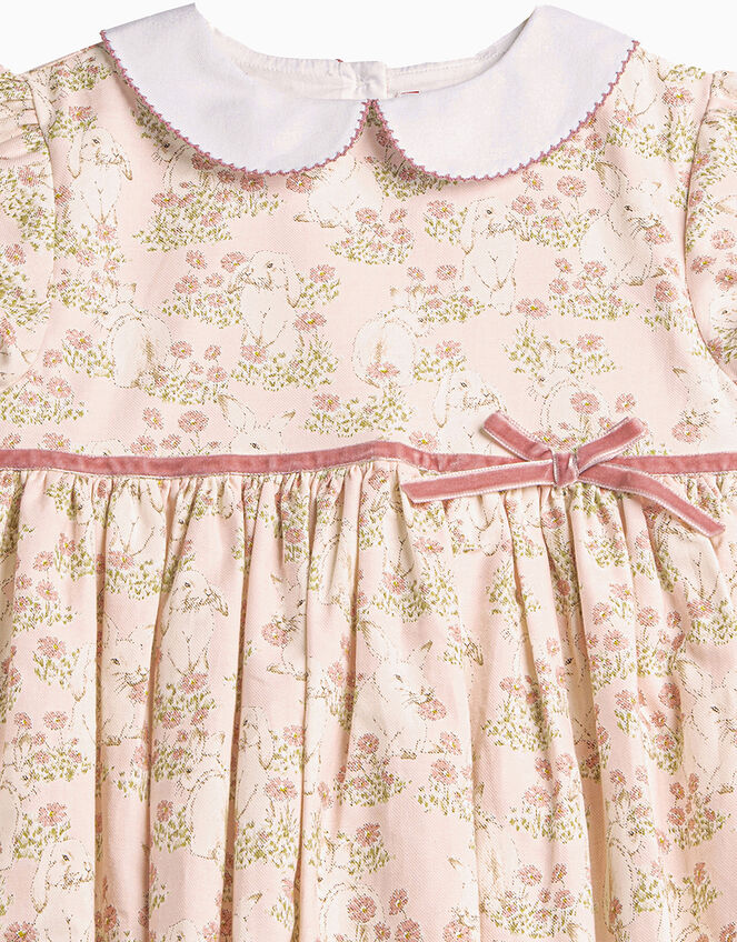 Trotters Bunny Peter Pan Dress, Pink (PINK), large