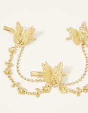 Butterfly and Rose Triple Hair Clip, , large