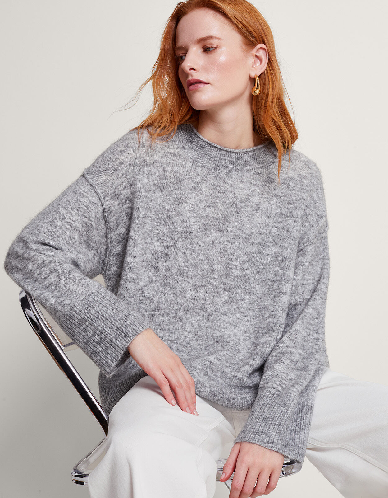 Grey mohair cheap jumper
