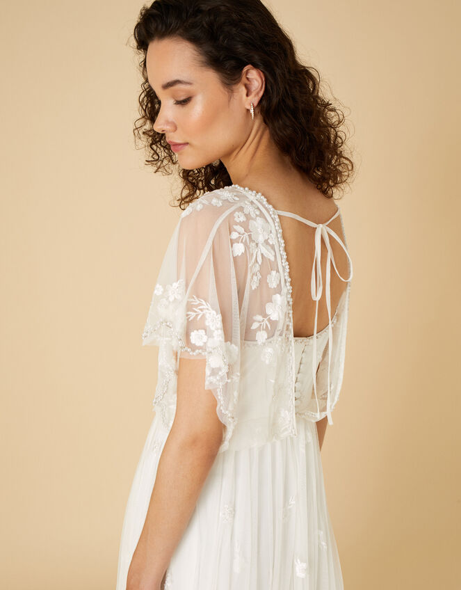 Merle Blouson Bridal Maxi Dress, Ivory (IVORY), large