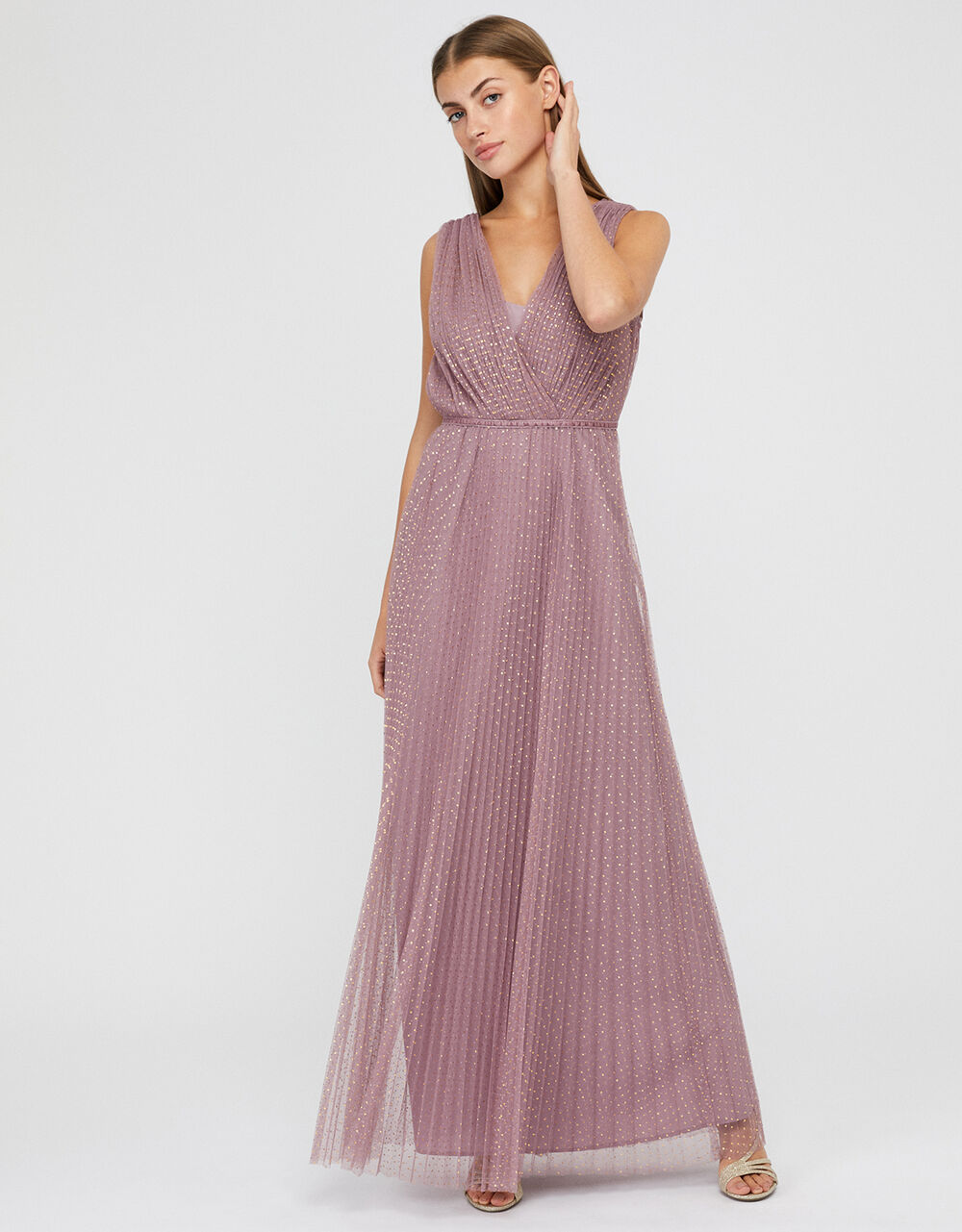 Women Dresses | Freya Spot Print Maxi Dress Pink - PM98050