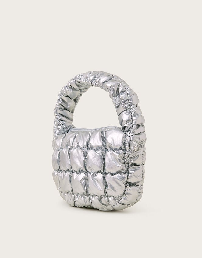 Quilted Metallic Tote Bag, , large