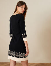 Vera Cornelli Shift Dress, Black (BLACK), large