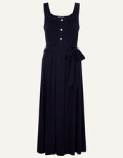 Button Sundress with LENZING™ ECOVERO™, Blue (NAVY), large