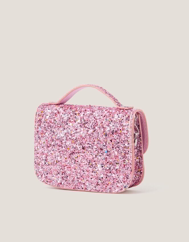 Glitter Satchel Bag & Hair Clips Set, , large