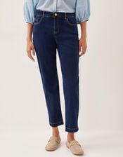 Safaia 7/8 Denim Jeans, Blue (INDIGO), large