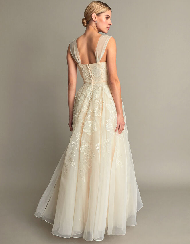 Rose Organza Maxi Wedding Dress, Ivory (IVORY), large