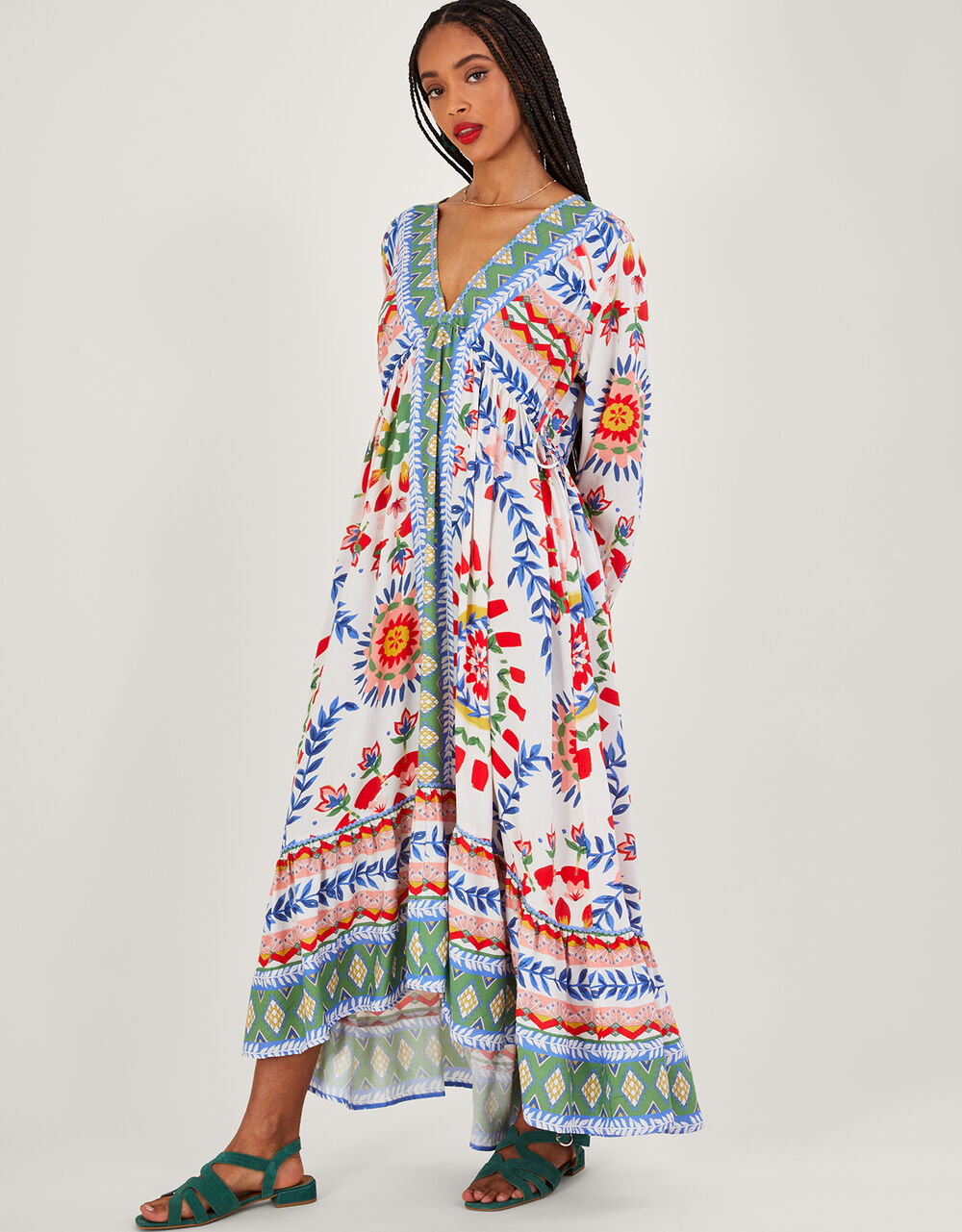 Blooming Spirit Geometric Smock Top Dress