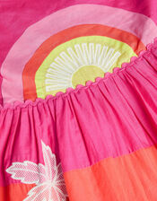 Sunset Embroidered Cotton Sundress, Multi (MULTI), large