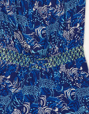 Sadie Zebra Playsuit in Recycled Polyester, Blue (NAVY), large
