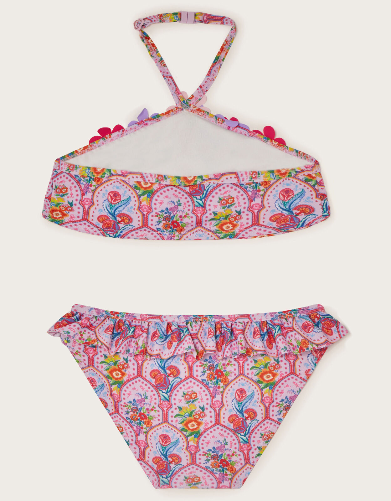 Pink floral bikini discount