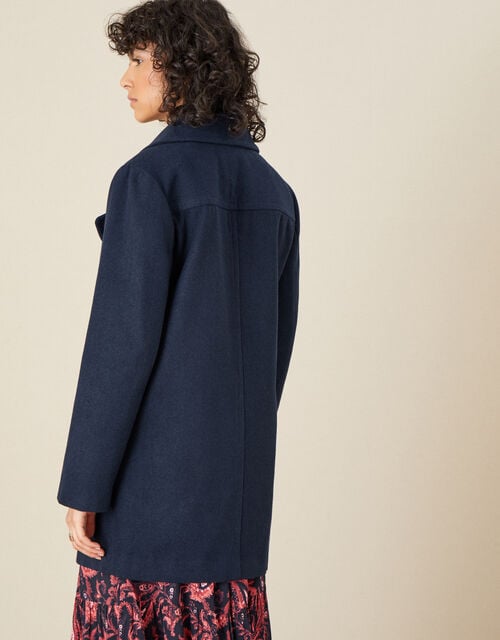 Annabelle Pea Coat, Blue (NAVY), large