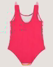 Giraffe Print Swimsuit, Orange (ORANGE), large