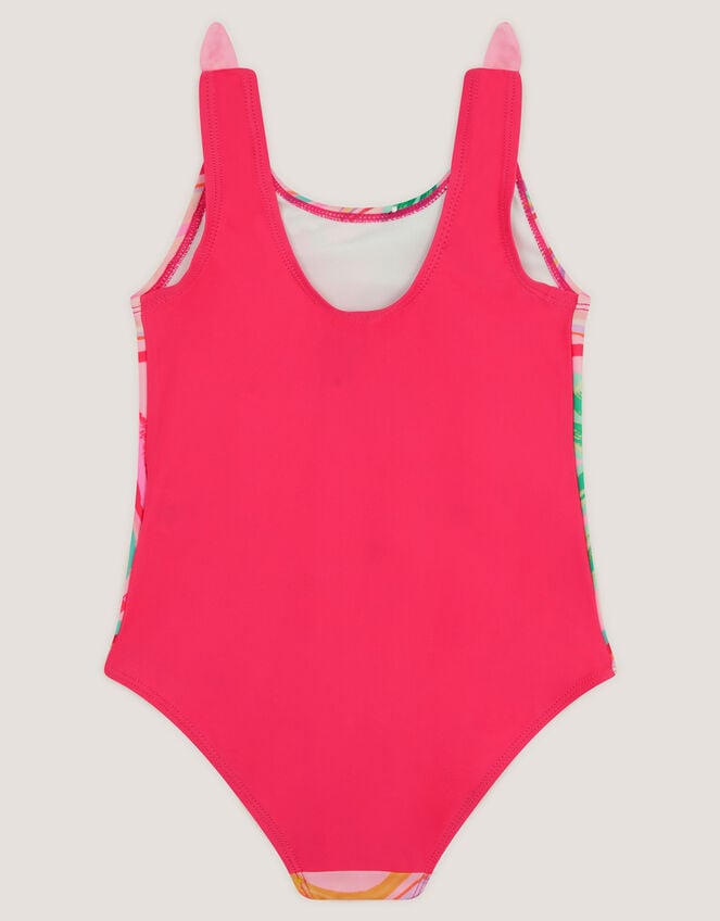 Giraffe Print Swimsuit, Orange (ORANGE), large