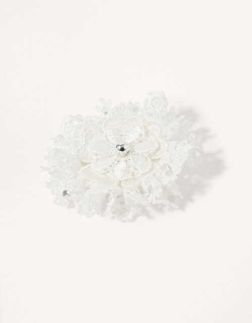 Lacey Flower Spray Hair Clip, , large