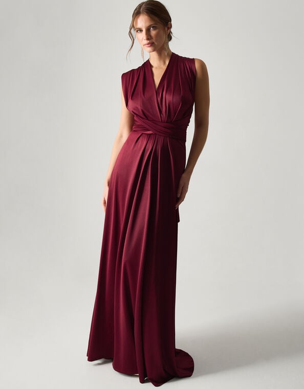Thea Multiway Bridesmaid Dress, Red (BURGUNDY), large