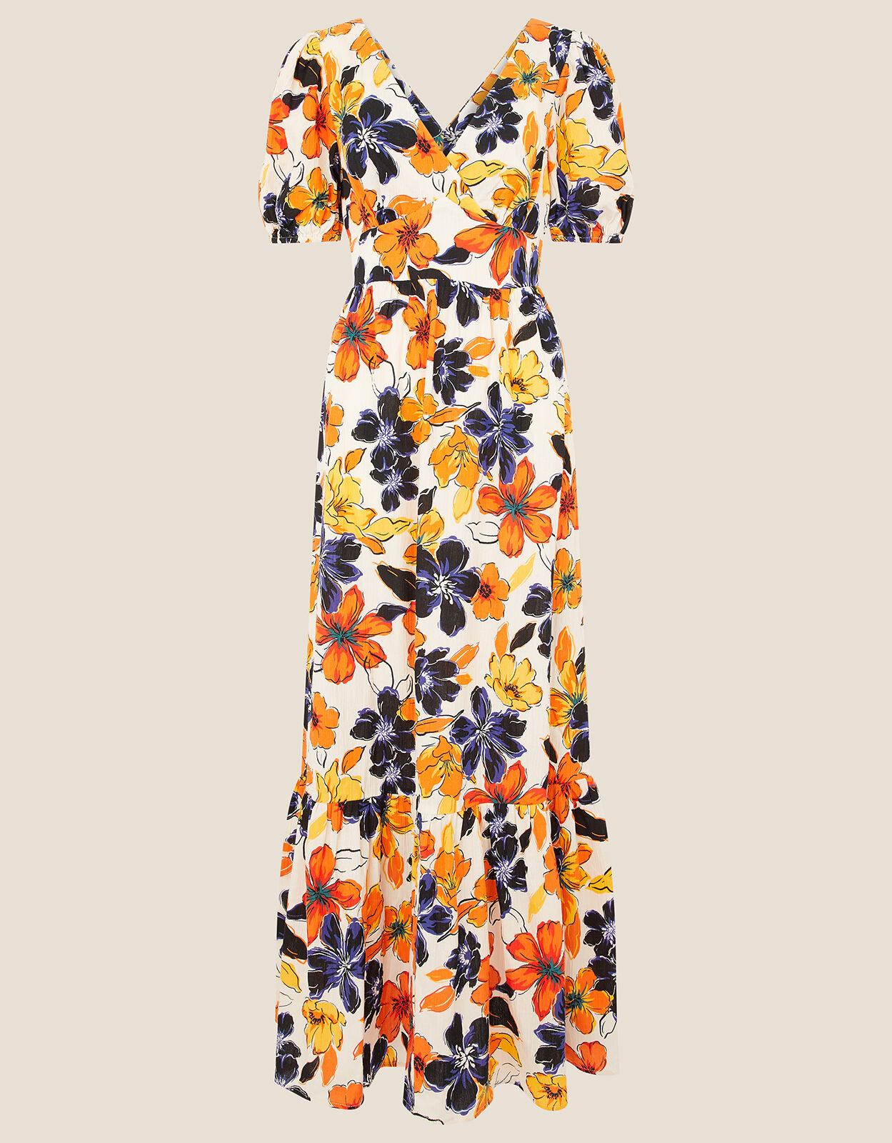 Monsoon orange maxi dress clearance