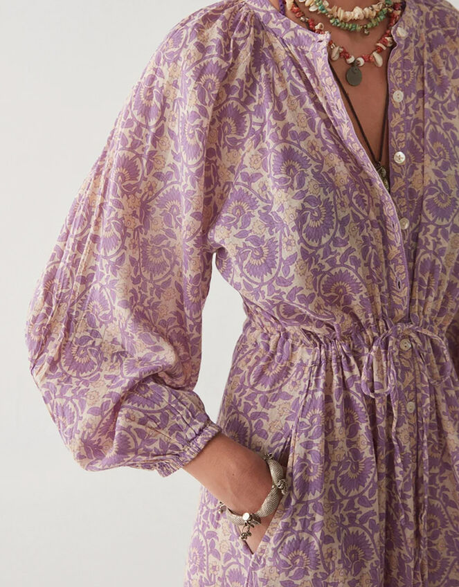 Maison Hotel Floral Tie Dress, Purple (PURPLE), large