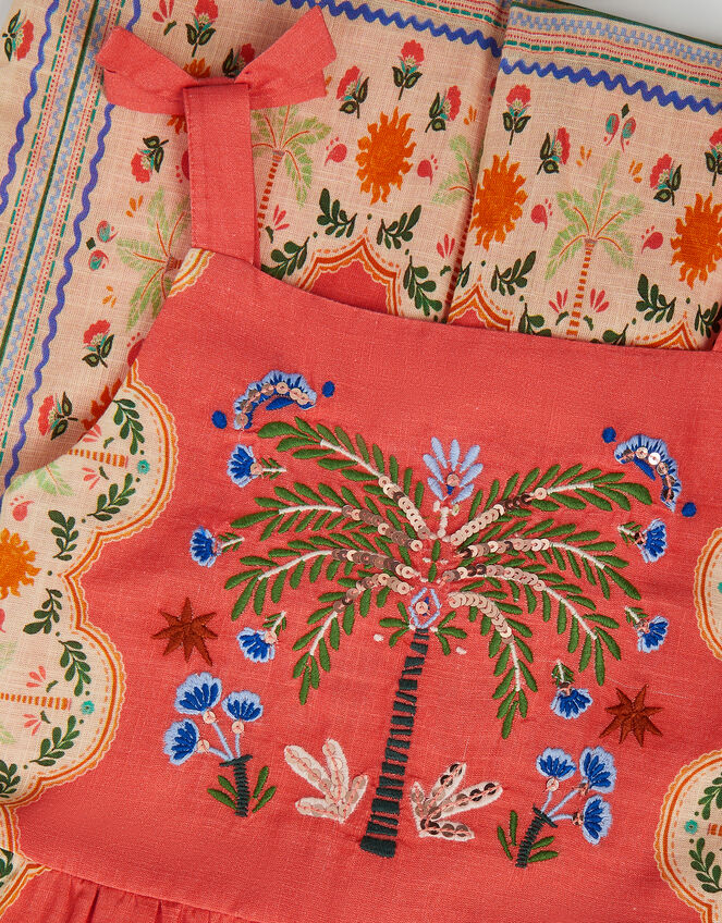 Monsoon x Charlie Taylor Palm Embroidered Jumpsuit Orange