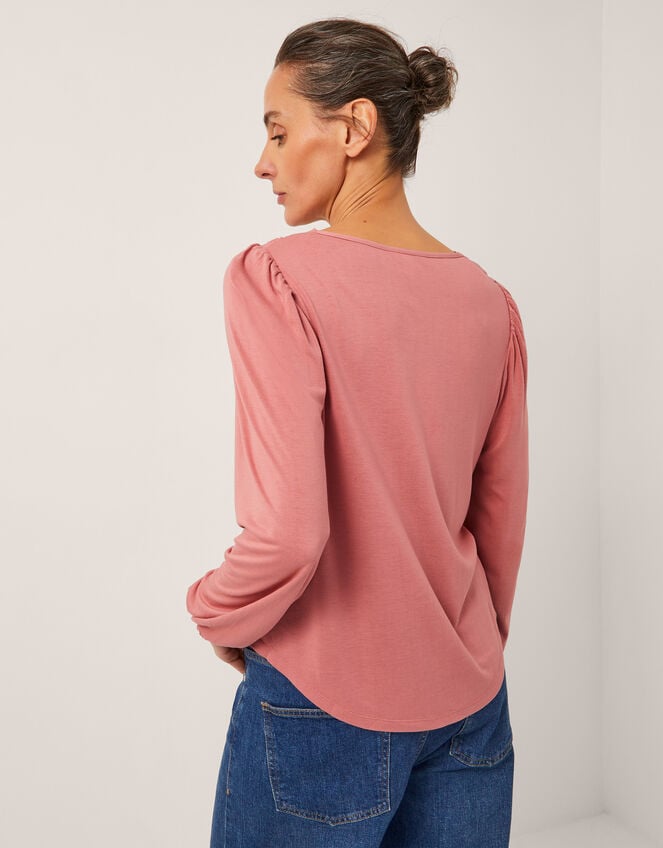 Lisa Embroidered Lace Blouse, Pink (PINK), large