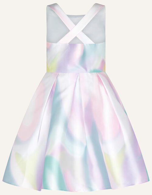 Jolene Unicorn Marble Duchess Twill Dress, Multi (MULTI), large