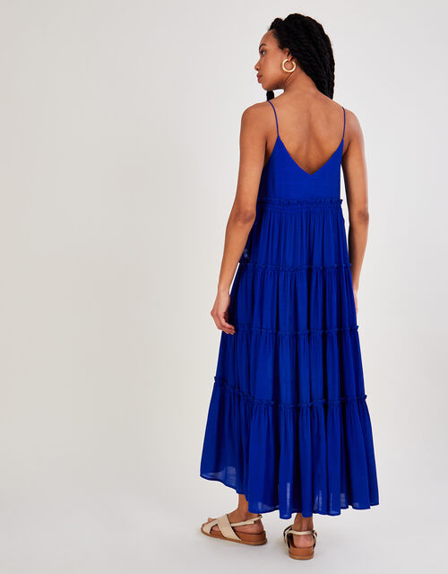 Premium Cami Maxi Tiered Dress, Blue (COBALT), large