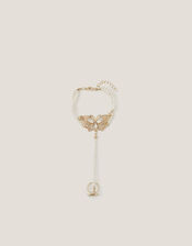 Pearl Butterfly Ring & Hand Chain, , large