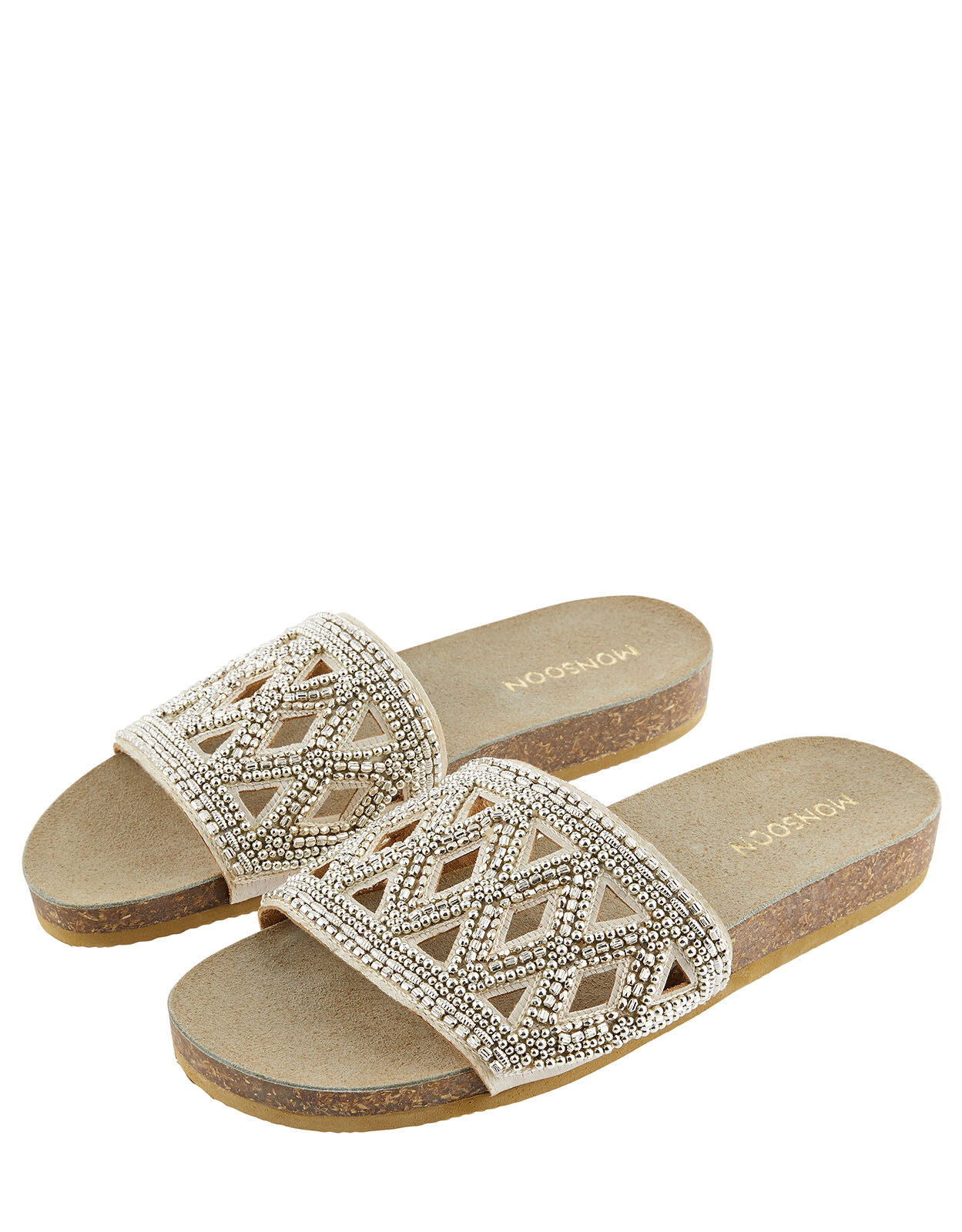 Beaded market clearance slide sandal
