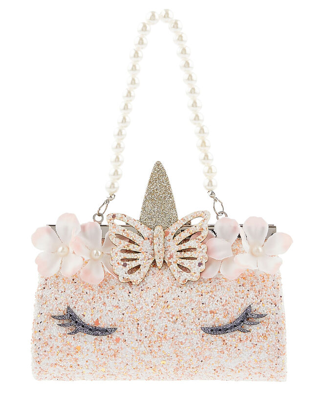 Flutter Unicorn Glitter Mini Bag, , large