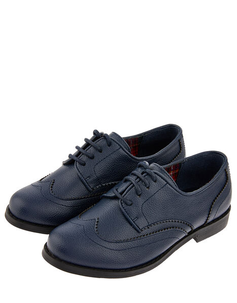 Boys' Oxford Brogue Shoes Blue, Blue (NAVY), large