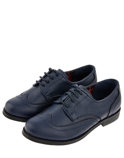 Boys' Oxford Brogue Shoes, Blue (NAVY), large