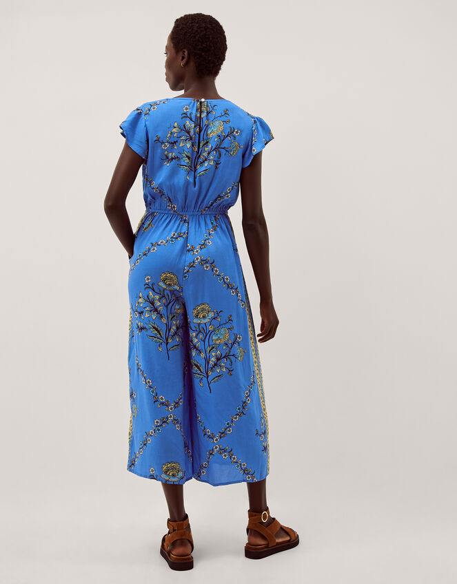 Amiee Floral Culotte Jumpsuit Blue