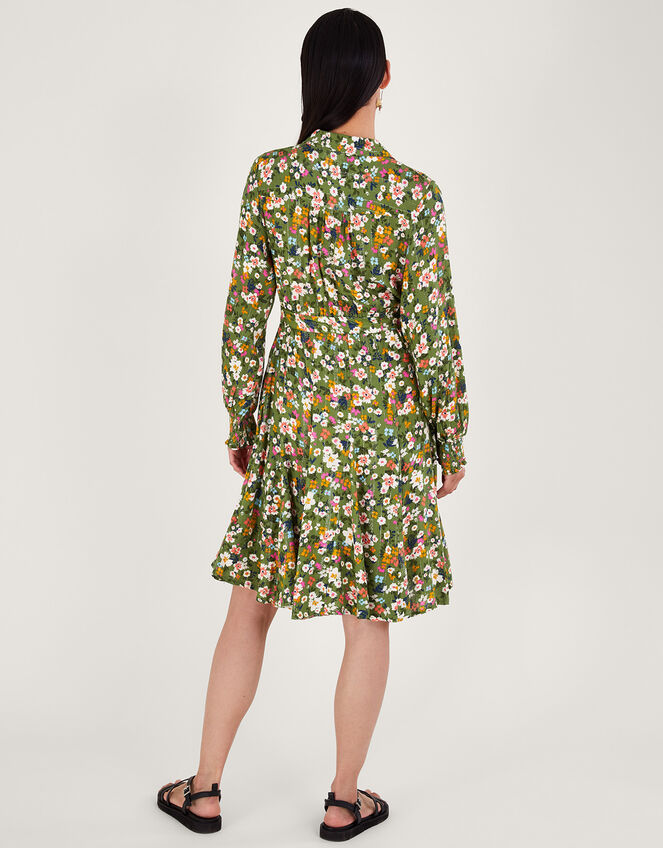 Ditsy Floral Dress, Green (GREEN), large