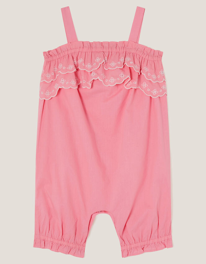 Baby Broderie Romper, Pink (PINK), large