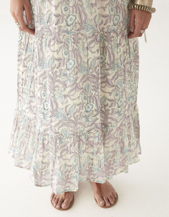 Maison Hotel Lulu Sleeveless Floral Midi Dress, Blue (BLUE), large
