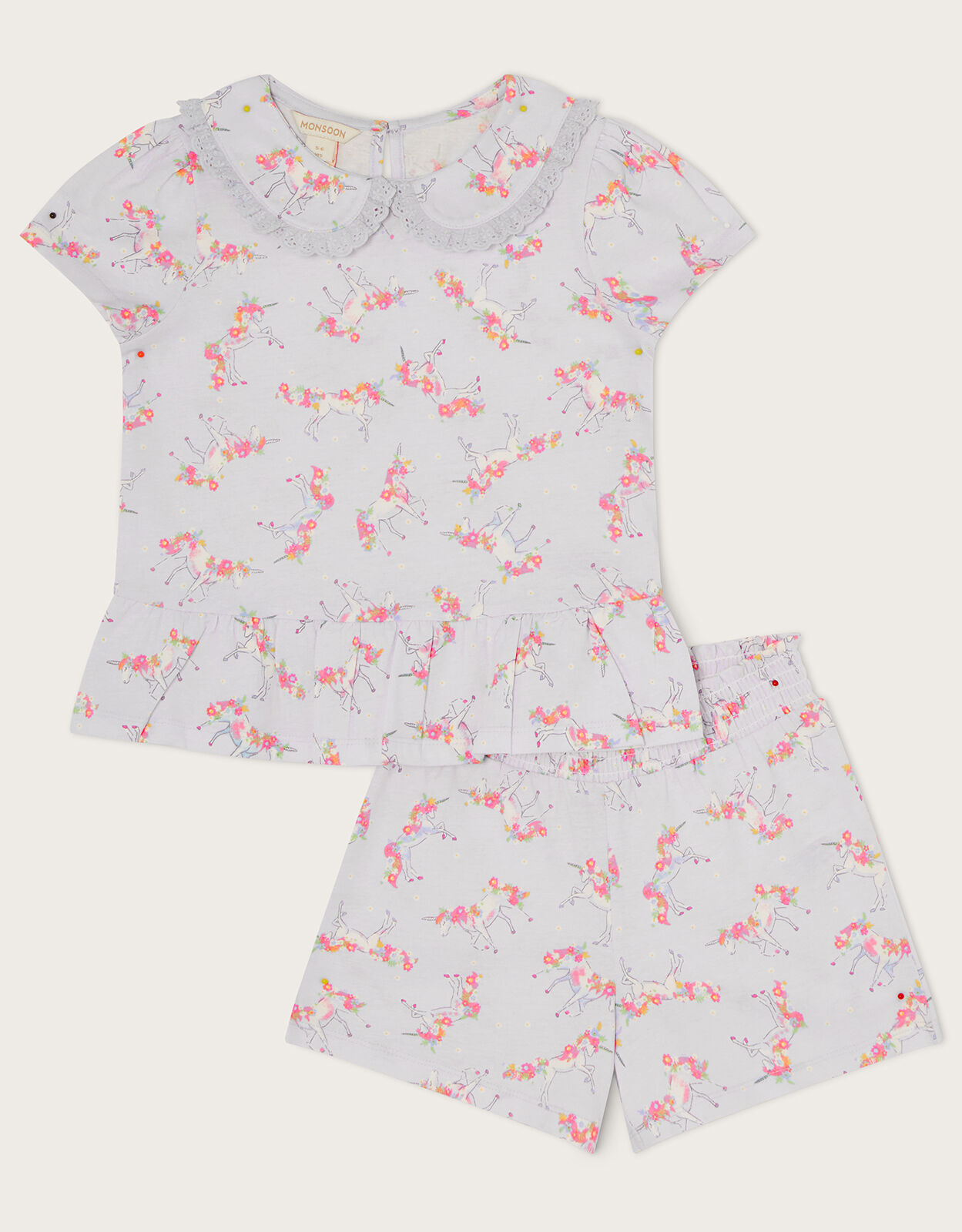 Girls short pyjama set sales