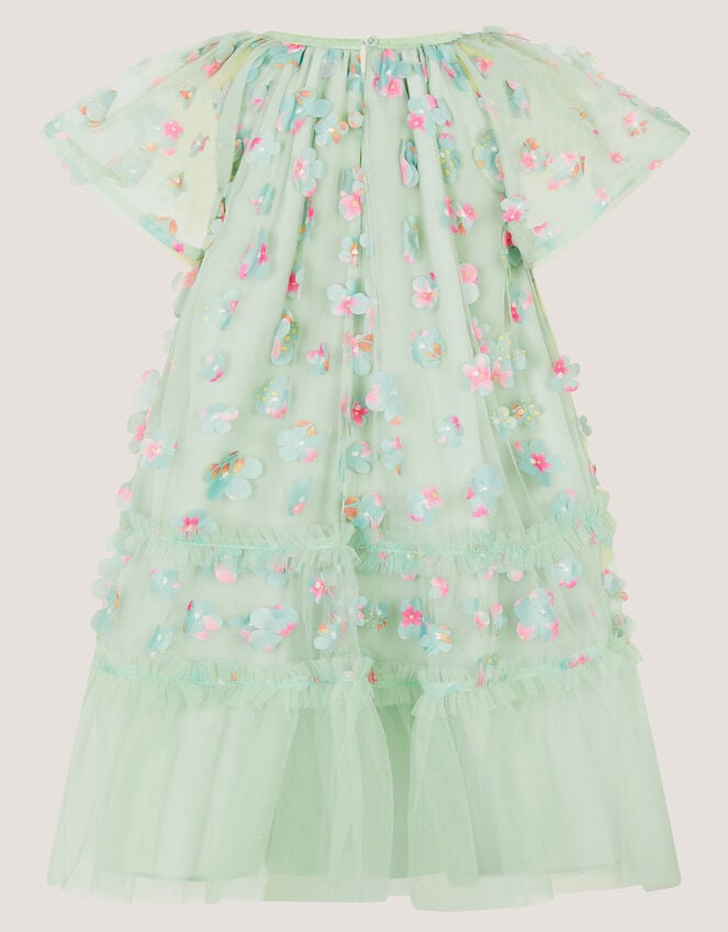 Kala Floral Appliqu&eacute; Party Dress, Green (SAGE), large
