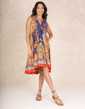 One Hundred Stars Rio Floral Swing Dress, Blue (BLUE), large