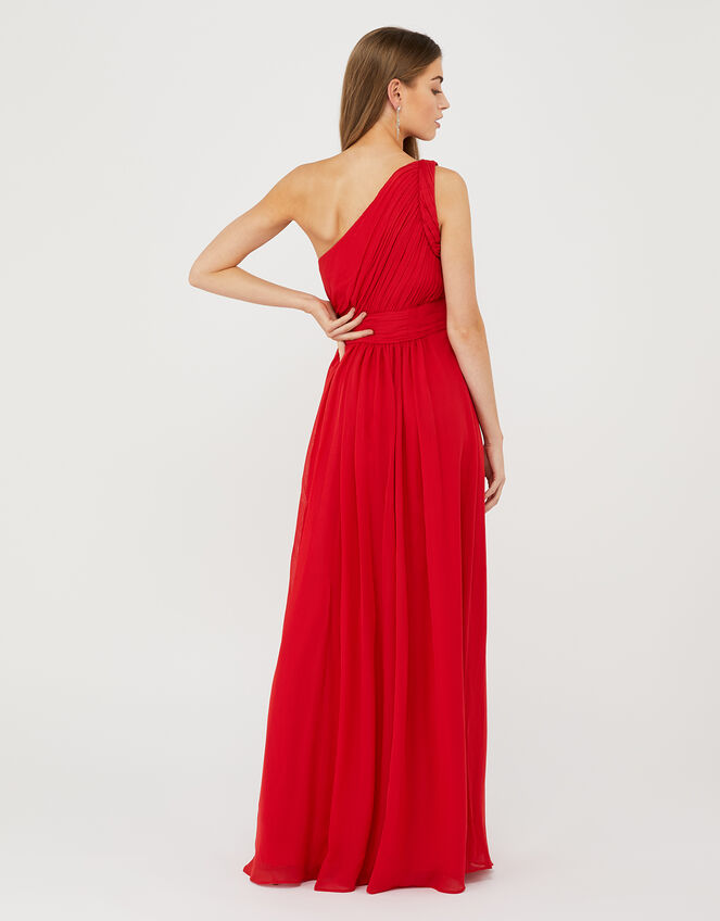 Dani One-Shoulder Maxi Dress, Red (RED), large