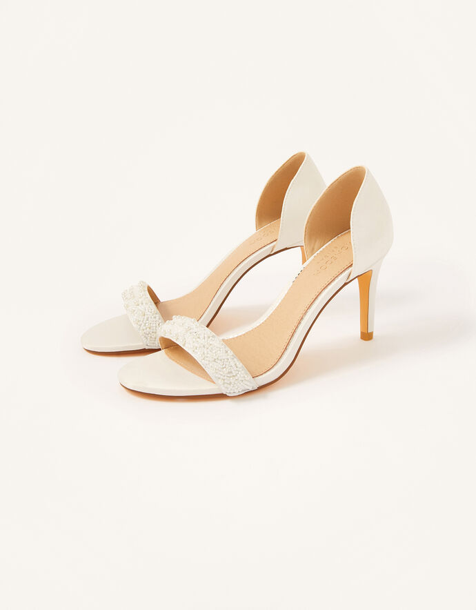 Beaded PeepToe Bridal Heels Women