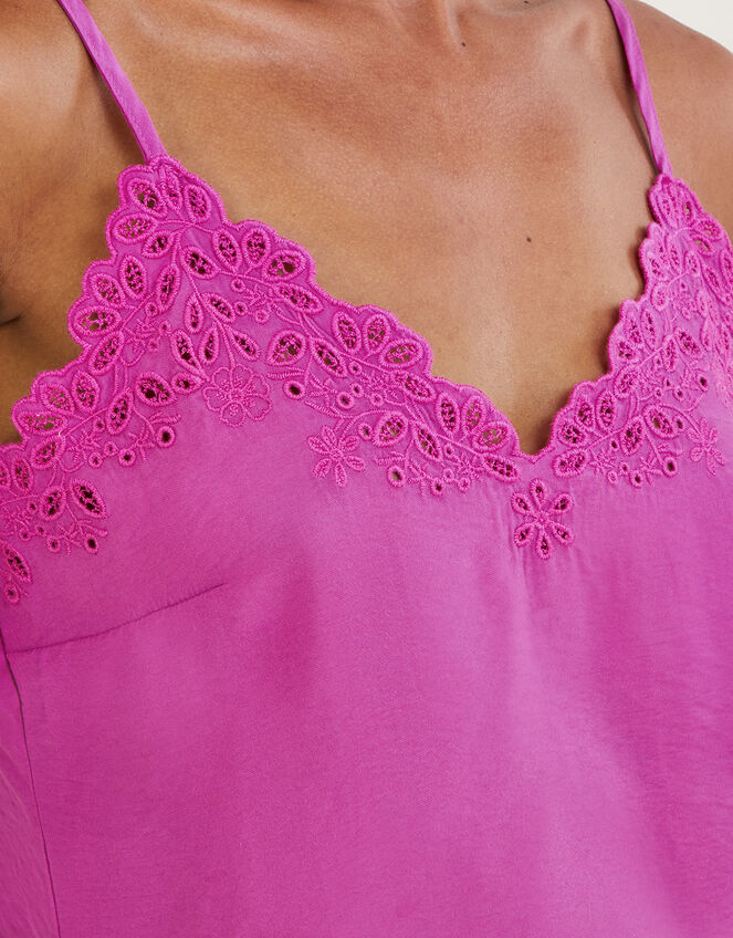 Beatrice Cutwork Cami Top, Pink (PINK), large