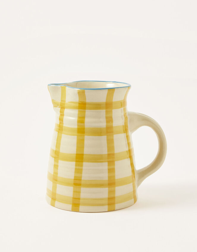 Check Print Ceramic Jug, , large