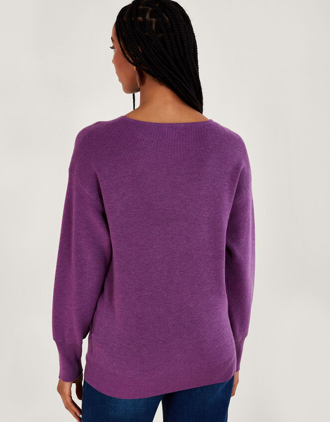 Wrap Jumper, VIOLET, large