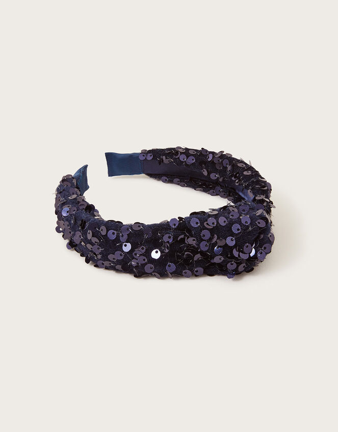 Amy Velvet Sequin Headband, , large