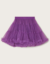 Layered Net Skirt, Purple (PURPLE), large