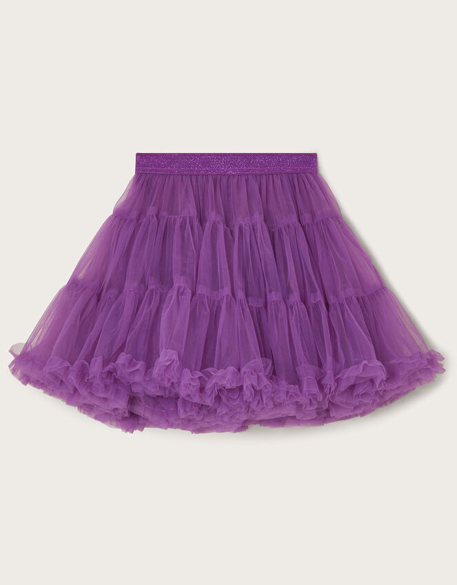 Layered Net Skirt, Purple (PURPLE), large