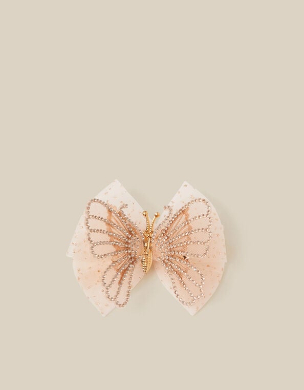 Spring Butterfly Bow Hair Clip, Gold (GOLD), large