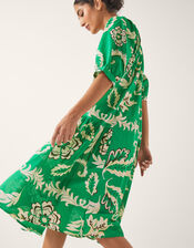 Kristen Floral Print Smock Dress, Green (GREEN), large