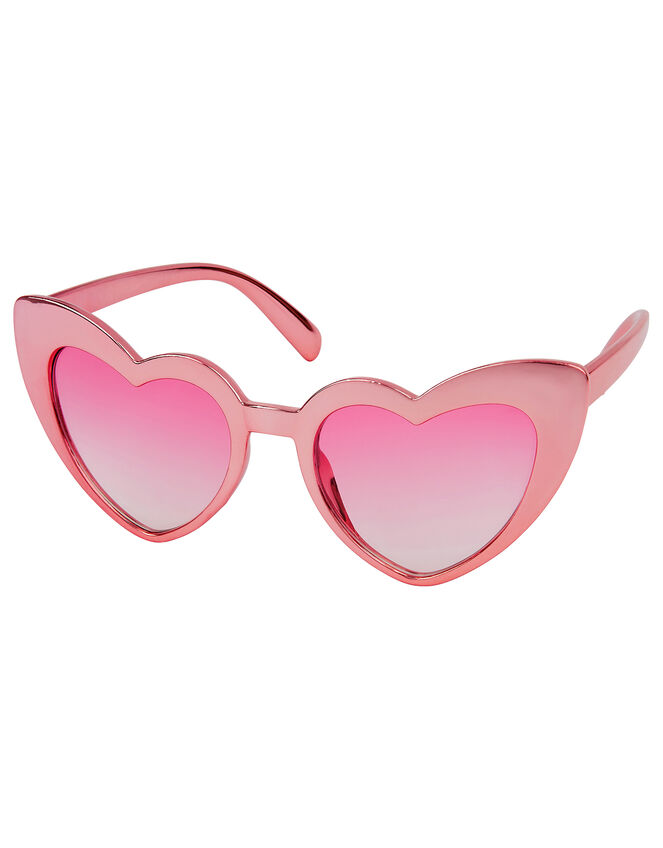 Retro Metallic Heart Sunglasses, , large